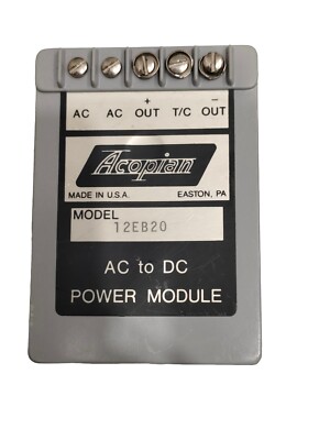 12EB20 ACOPIAN AC TO DC POWER MODULE MADE IN U.S.A. FREE FAST SHIPPING