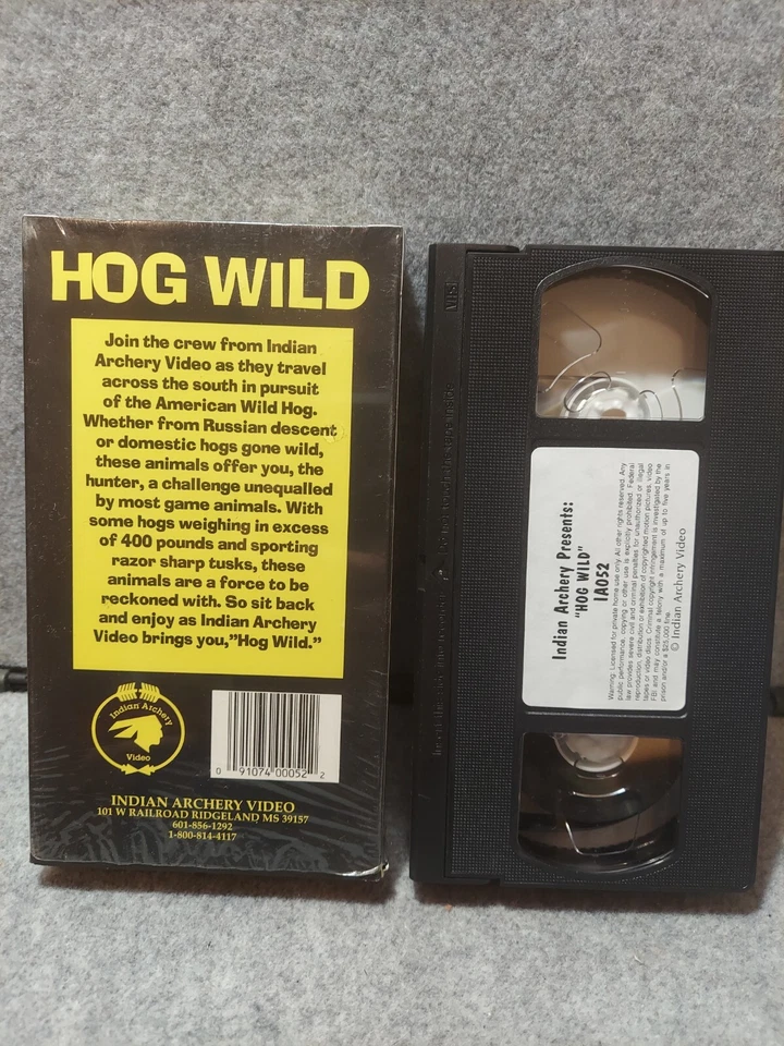 Vintage Rare VHS Hunting Indian Archery Video HOG WILD Wild Hogs Bow Tape H2F   - Image 3 of 3