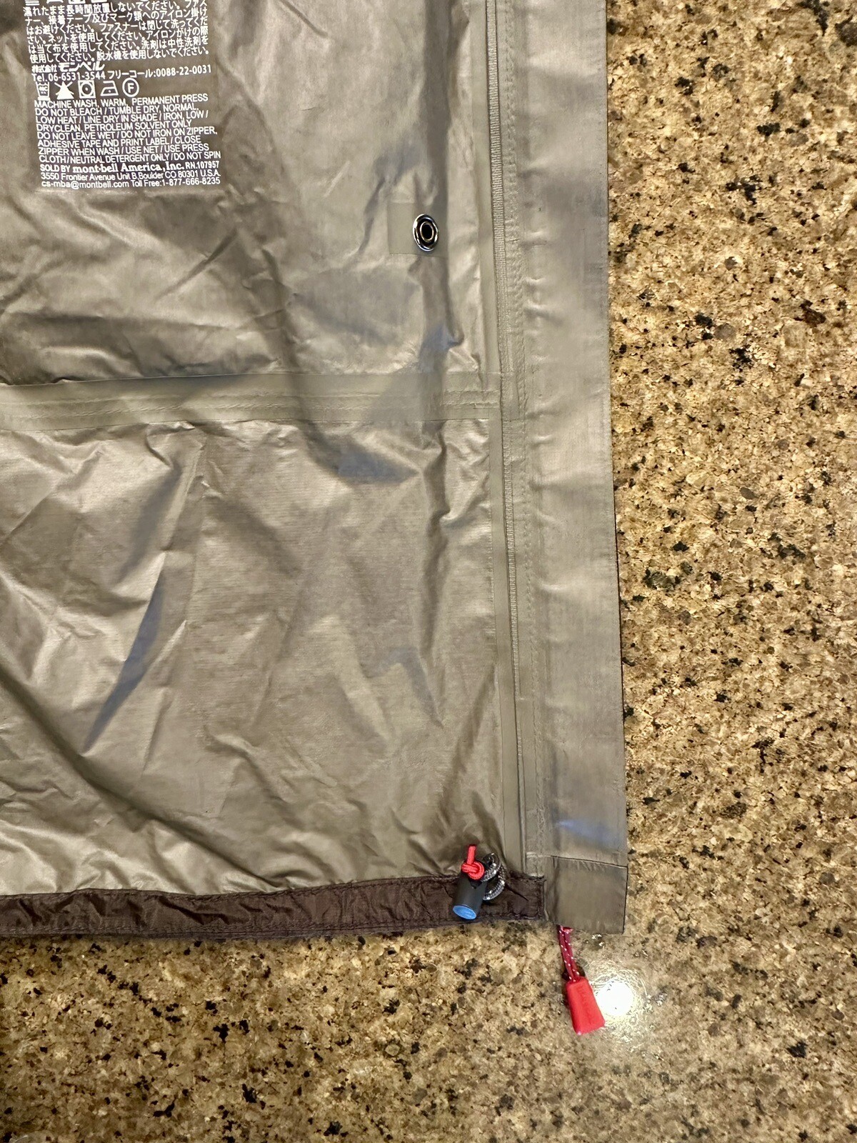 Montbell Versalite Rain Jacket - Ultralight Backpacking - XL - Gunmetal - EUC