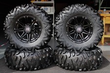 SPORTSMAN 570 30" BIGHORN RADIAL ATV TIRE & 14" HL3 BLK WHEEL KIT POL3CA