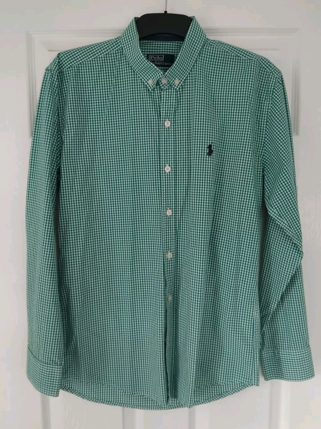 Polo Ralph Lauren Green Blue Check Gingham shirt size Large