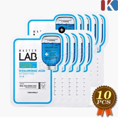 TONYMOLY Master Lab Mask Sheet 19g x 10pcs Hyaluronic Acid Hydrating Mask Sheets
