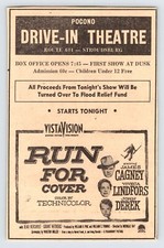 1955 JAMES CAGNEY RUN FOR COVER MOVIE AD Vintage 4