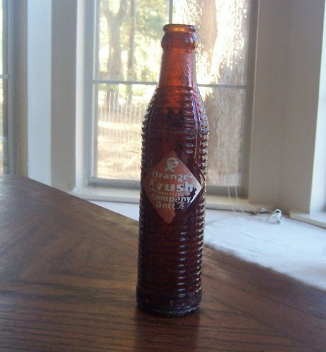 Vintage Orange Crush Company Bottle Ribbed Dark Brown Soda Pop Bottle Ebay