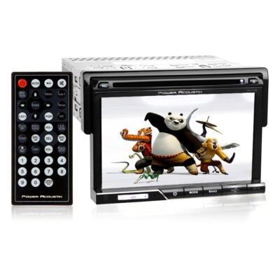 POWER ACOUSTIK PD-710B 7'' FLIP UP CD DVD BLUETOOTH TOUCHSCREEN CAR STEREO USB SD