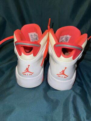 Lightly Used Air Jordan 6-17-23 GS Youth Sneakers White Pink