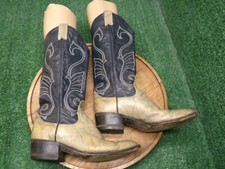 VTG Morgan by Larry Mahan Womens Western Blue Leather Cowgirl Boots Size 7.5 B