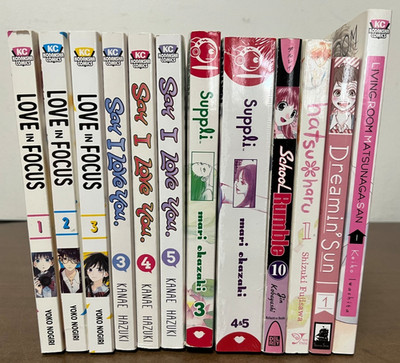 Lot of 12 Manga Graphic Novels  Anime English - Random Mix
