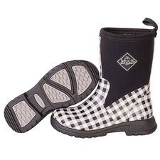 Muck Breezy Mid Kids Boots Black Gingham Size 1