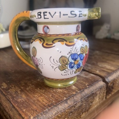 Faience D'Art de Molicome France Trick Pitcher Buvez Je Le Veux Bien Pottery