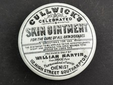61178 Old Vintage Antique Printed Pot Lid Ointment Cullwick Southampton
