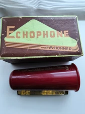 Vintage Hohner Echophone resonator cone diatonic harmonica D