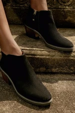 New NWOB Womens Sam Edelman Pryce Black Suede Bootie Boot Sz-6.5M