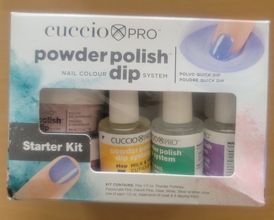 Cuccio Pro 5 x 1/2 oz Powder Polish Dip System Starter 6 x treatments 3 x Trays