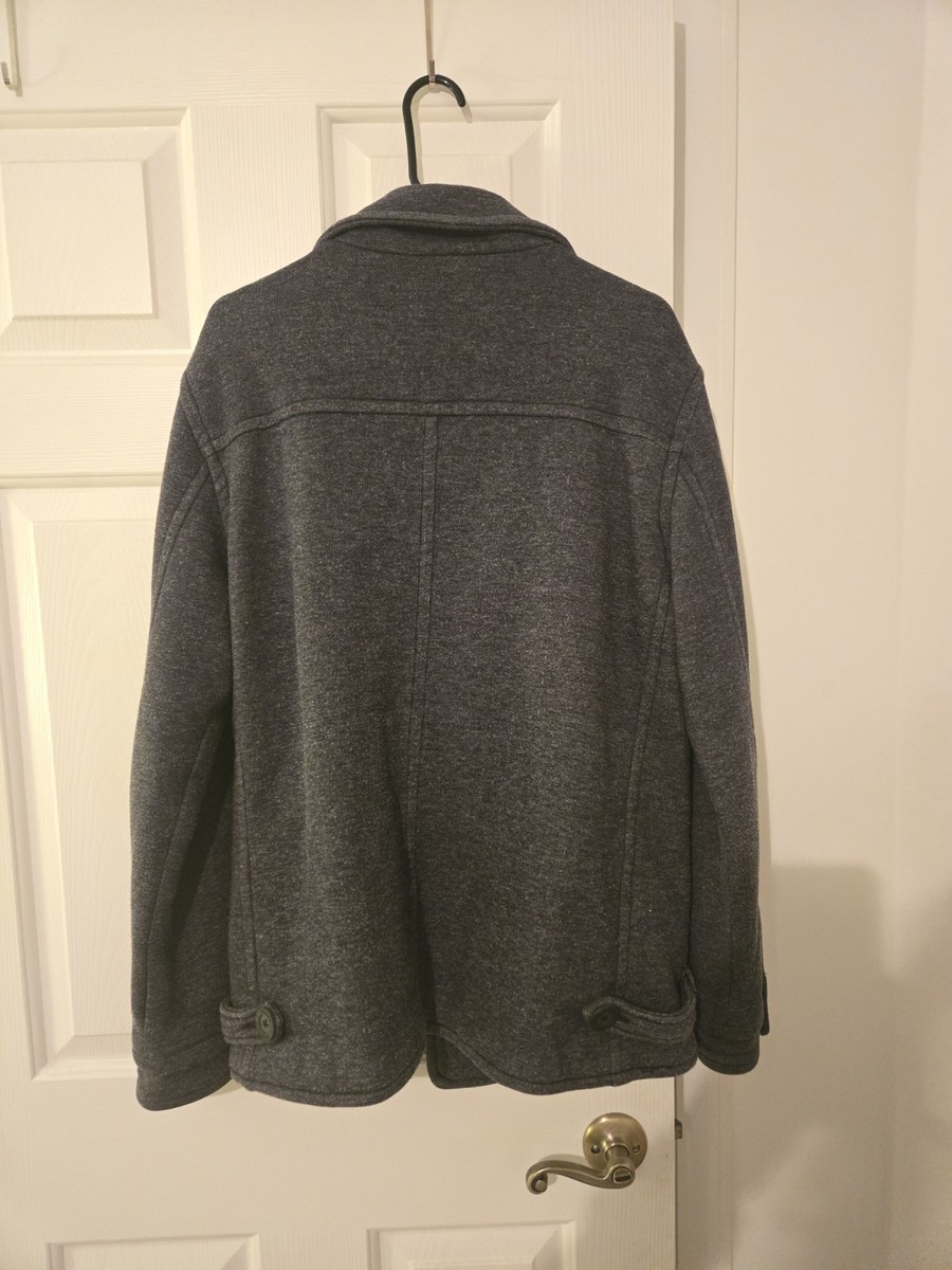 Modern Amusement Men's Peacoat Size Large Grey Double-breasted | eBay