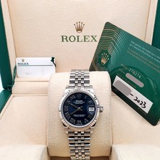2023 Rolex Datejust 31mm Blue Roman Steel Jubilee Watch 278274 Box/Papers/Tag 3