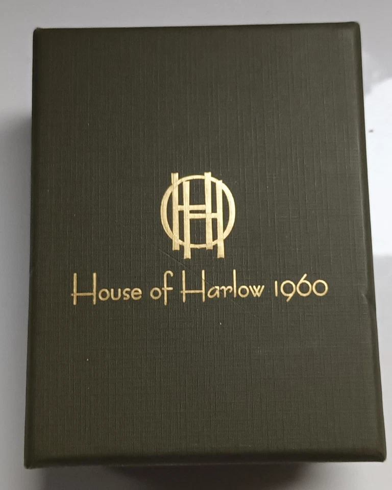Brincos House of Harlow 1960 gota de ouro pérola de vidro declaração pendente sem níquel - Imagem 2 de 4