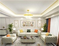 Sofagarnitur 3+2+1 Sitzer Garnituren Leder 3Tlg Wohnzimmer Set Polster