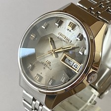 SEIKO LORD MATIC 5606-7290 Vintage Watch 9-sided cut glass Automatic Men 1973