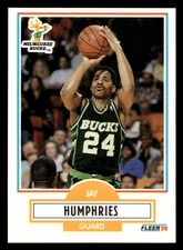 1990 Fleer Jay Humphries #105 Milwaukee Bucks
