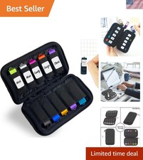 Black Neoprene USB Drive Storage Case - 10 Slots for Ultimate Organization