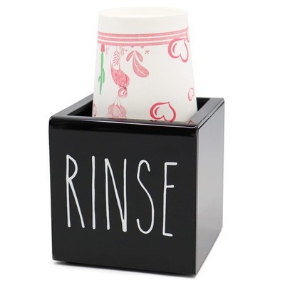 Black Acrylic Dixie Cup Dispenser, Disposable Paper Cup Dispenser Storage Hol...