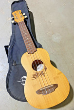 Luna Uke Bamboo Soprano Ukulele, Natural w/ Gig Bag