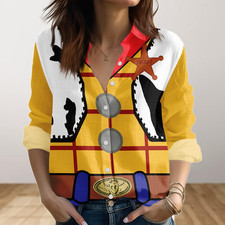Toy Story Woody Costume Shirt Disney Woody Cosplay Outfit Cowboy Blouse Shirts