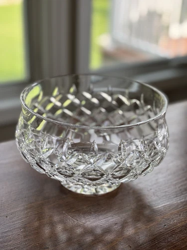 Waterford Crystal Dublin Doors Romance of Ireland Footed Bowl Ireland 7 inch VTG