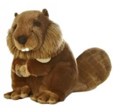9 Inch Miyoni Beaver Plush Stuffed Animal by Aurora