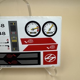 Lego Technic Super Street Sensation 8448 Sticker Sheet New Never Used Authentic