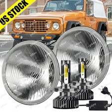 Pair 7 Inch Round Led Headlights Hilo Beam For Jeep Commando 1966-1973 Pair 7 Inch Round Led Headlights Hilo Beam For Jeep Commando 1966-1973