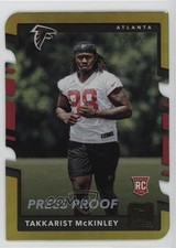 2017 Panini Donruss Rookies Press Proof Gold Die-Cut 5/25 Takkarist McKinley ex1