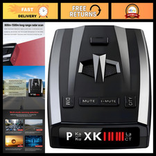 Long Range Radar Detector for Cars - 1100 Yards, Voice Alert, Multi-Band Detecti