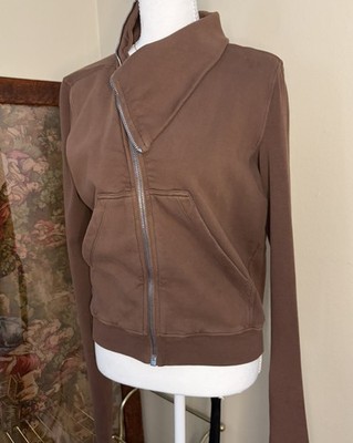 Rick Owens DRKSHDW Mountain Full Zip Cropped Hoodie  TIERRA  Brown S/M