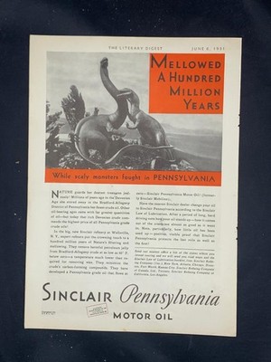 Magazine Ad - 1931 - Sinclair Motor Oil