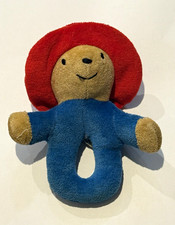 Vintage Eden Toys Paddington Bear plush ring baby rattle