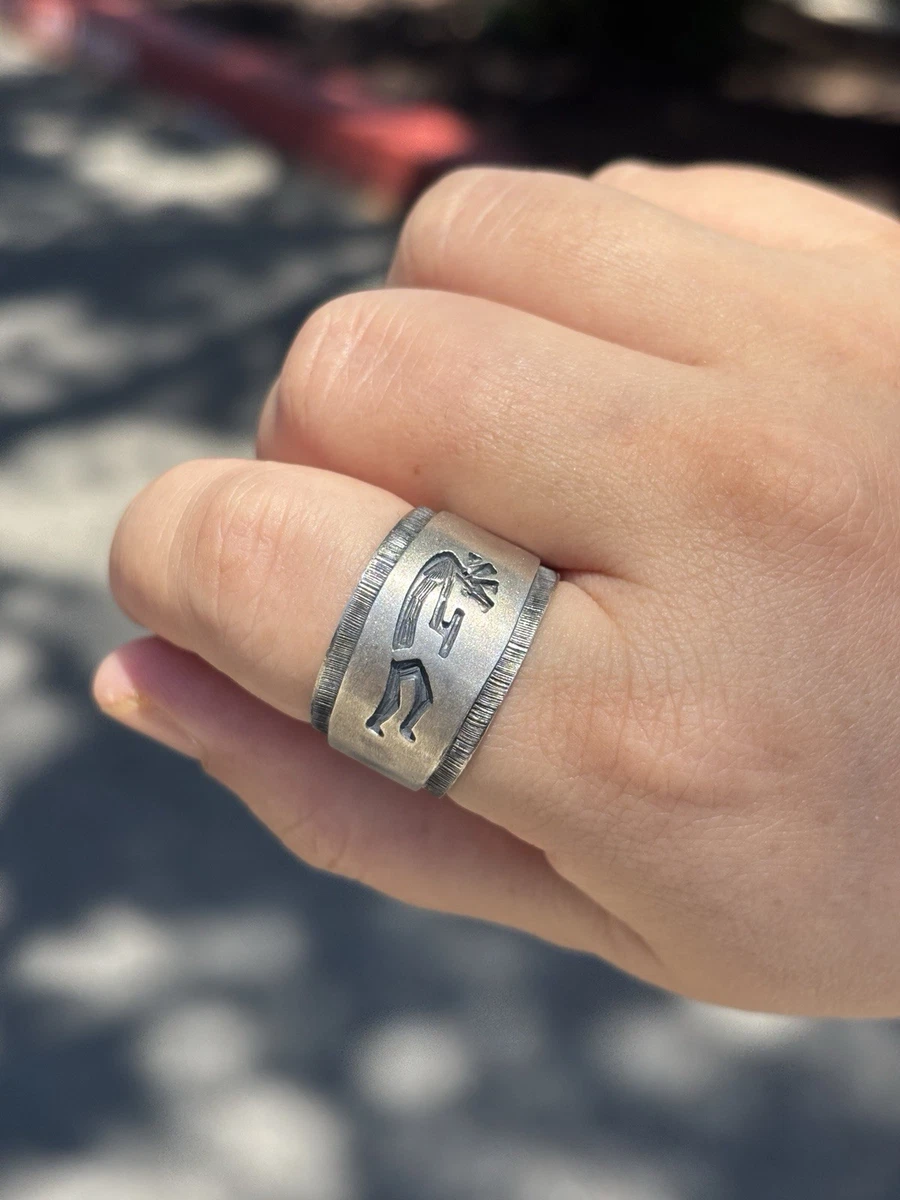 アクセサリー Kokopelli Native American Indian Ring 925 Sterling