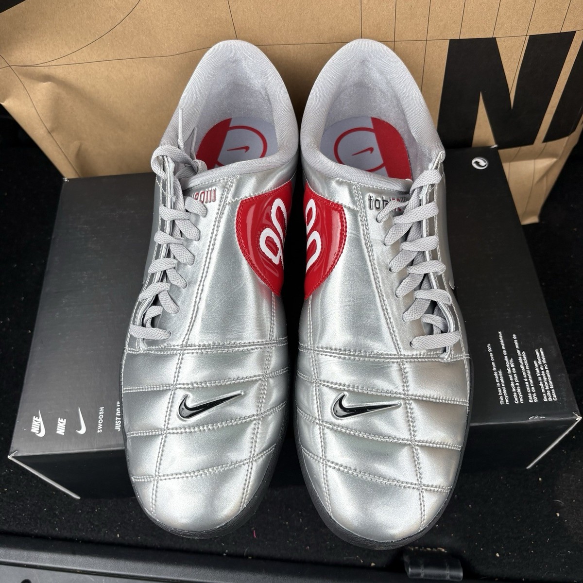 Size 12 - Nike Total 90 3 SP Metallic Silver Red for sale online