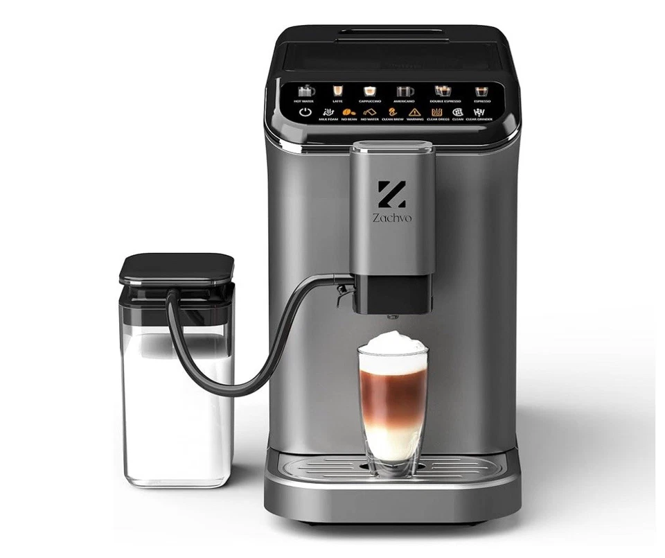 ZACHVO Fully Automatic Coffee Machine with Milk Container,