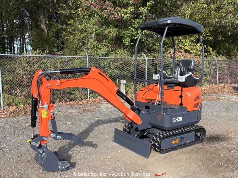 2025 Aboss GH20 Hydraulic Mini Excavator Crawler Blade Thumb Aux bidadoo -New