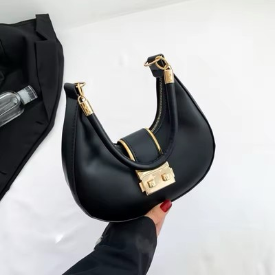 #ad #ad BLACK Solid Color Single Shoulder Women’s Underarm Bag Shoulder Bag Versatile