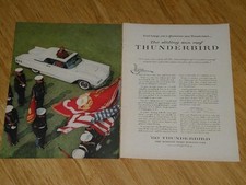 Magazine Ad - 1960 - Ford Thunderbird Two-pages - Sliding Sun Roof - 1
