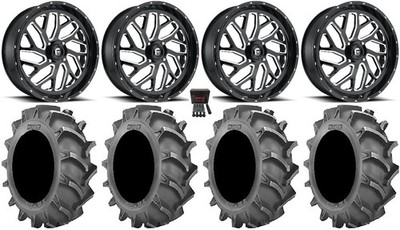 Fuel Triton Black 24'' Wheels 42x9.5 BKT 171 Tires Polaris RZR XP 1000 / PRO XP