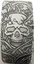 10 ozt 999 Fine Silver Art Bar- RIP - ADAMO TECHNE - Limited Edition 89.80 per troy oz