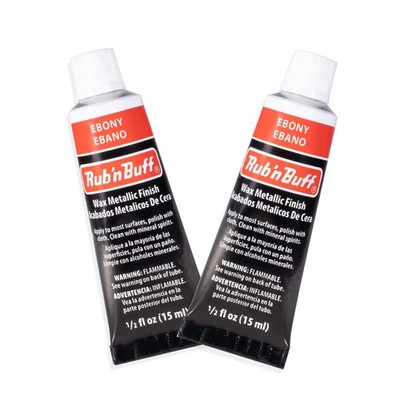AMACO Rub n Buff Wax Metallic Finish - 2 n Ebony 15ml Tubes -...