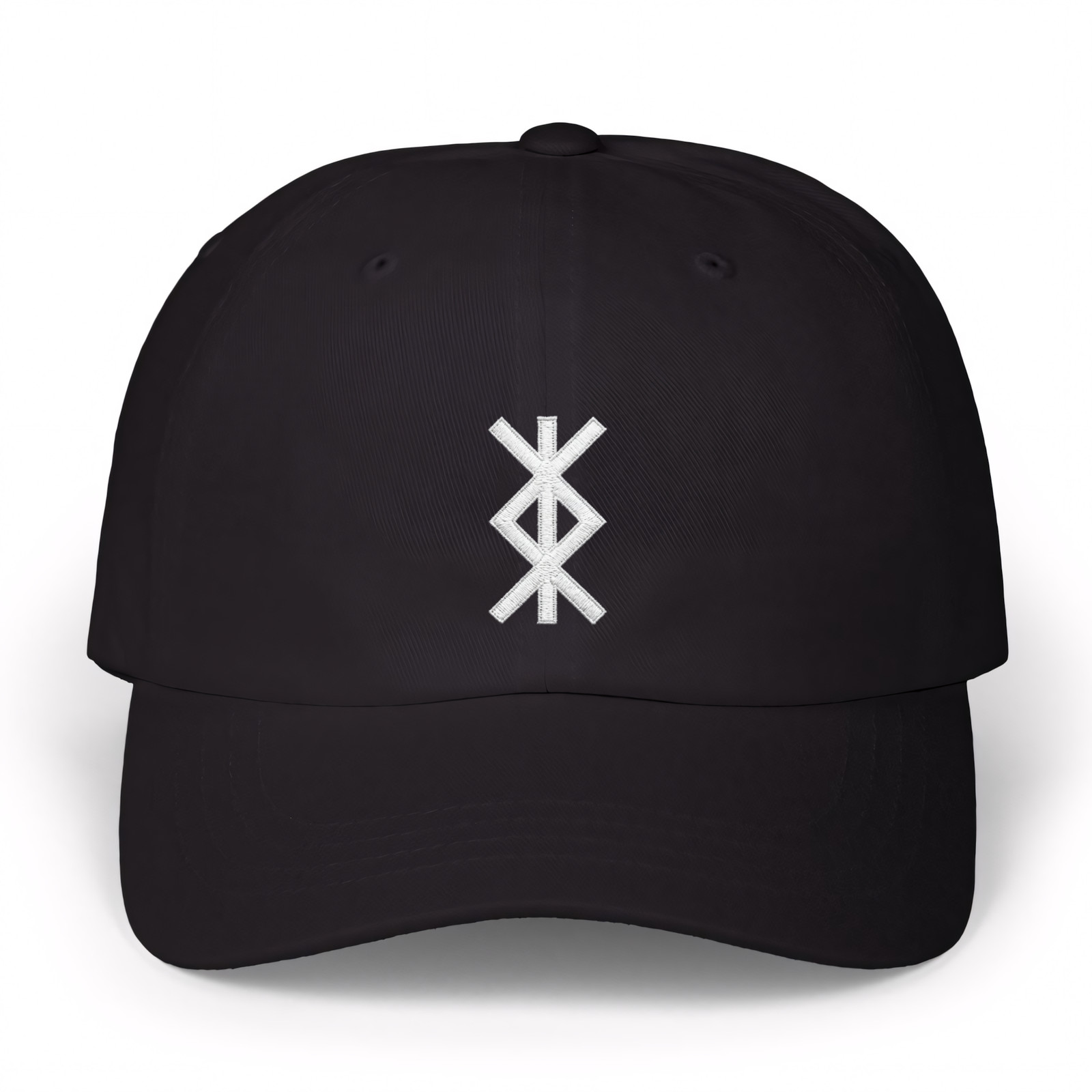 Norse Protection Bind Rune Embroidered Dad Hat | Elder Futhark Baseball Cap