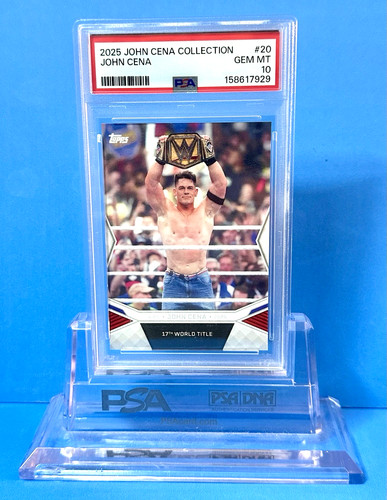 John Cena WWE PSA 10 ! 2025 Topps Commemorative Collection 17th World Title !