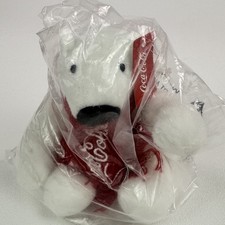 Coca Cola Small Polar Bear Red Scarf Plush Toy 4 Collectible