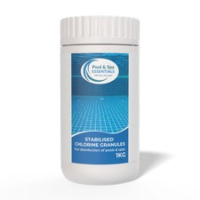 Stabilised Chlorine Granules 1KG, 5KG Hot Tubs Sanitise, Reduce Organic Matter